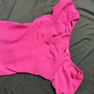 Vibrant Pink Off-Shoulder Top